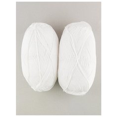 Пряжа "Детский хлопок" 100г, 330м (2 мотка)., Пехорский текстиль, 01-Белый Пехорка