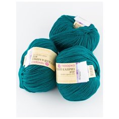 Пряжа "Детский каприз Fit" 50г, 225м (3 мотка)., ПЕХОРКА, 573-Т.изумруд