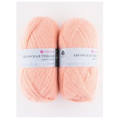 Пряжа "Ангорская теплая" 100г., 480м (2 мотка)., ПЕХОРКА, 265-Розовый персик