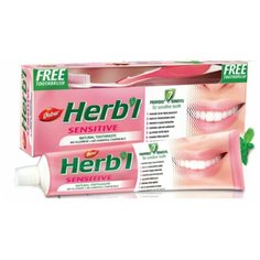 Herbl Sensitive Toothpaste Dabur (Зубная паста Сенситив с зубной щёткой Дабур) 150гр