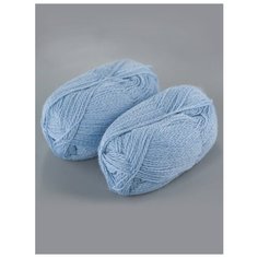 Пряжа "Деревенская" 100г, 250м (2 мотка), ПЕХОРКА, 177-Голубое небо