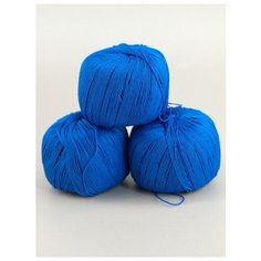 Пряжа "Успешная" 50г, 220 м (3 мотка)., ПЕХОРКА, 26-Василек