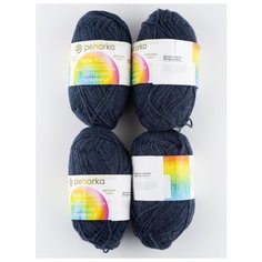 Пряжа "Детская новинка" 50г, 200м (4 мотка), ПЕХОРКА, 255-Джинсовый