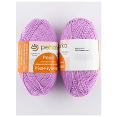 Пряжа "Жемчужная" 100г, 425м (2 мотка), ПЕХОРКА, 29-Розовая сирень