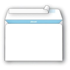 Конверт Комус C4 90 г/кв.м белый стрип с внутренней запечаткой (50 штук в упаковке)