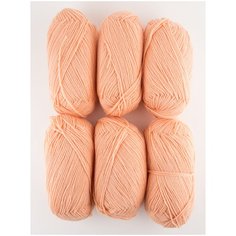 Пряжа "Детская новинка" 50г., 200м., (6 шт)., ПЕХОРКА, 18-Персик