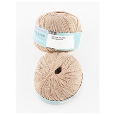 Пряжа "Цветное кружево" 50г, 475 м (2 мотка)., ПЕХОРКА, 124-Песочный