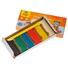 Пластилин Мульти-Пульти "Енот на Аляске", 06 цветов, 90г, со стеком, картон