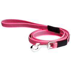 Поводок для собак Gripalle прорезиненный, стальная фурнитура розовый 1.5 м 20 мм