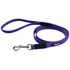 Поводок для собак Gripalle прорезиненный, стальная фурнитура фиолетовый 2 м 20 мм