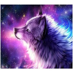 Алмазная мозаика с нанесенной рамкой 40х50 см Molly Душа волка