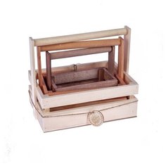 Ящик Дарите счастье Подарок для тебя 3 в 1, 30х21х10 см коричневый