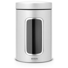 Контейнер с окном 1,4л, серый, металлик, Brabantia, 243509
