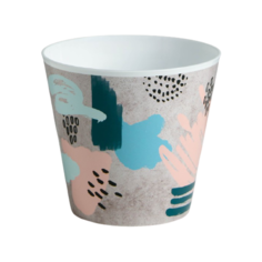 Кашпо Дарите счастье Яркие мазки 0.8 л голубой/розовый/серый