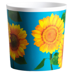 Кашпо Дарите счастье Подсолнухи 1.6 л голубой/желтый