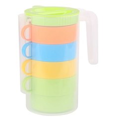 Набор Альтернатива Турист, кувшин и 4 кружки 5 предметов разноцветный Alternativa