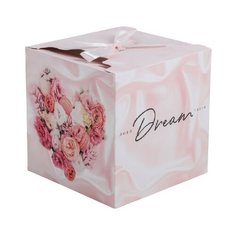 Коробка подарочная Дарите счастье Dream 18 х 18 х 18 см розовый