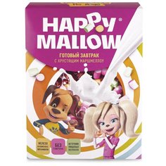 Готовый завтрак Happy Mallow Барбоскины шарики кукурузные с хрустящим маршмеллоу, коробка, 240 г