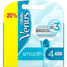 Venus Сменные кассеты для бритвы Venus Smooth, 4 шт.