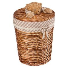 Natural House Корзина для белья Медвежонок 45х45х56 см коричневый