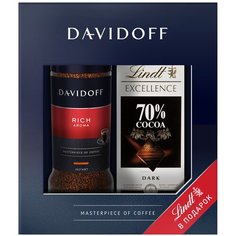Кофе растворимый Davidoff Rich Aroma, подарочный набор с шоколадом, 100 г