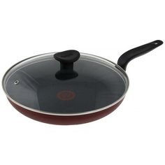 Сковорода Tefal Tempo, 28 см, с крышкой, красный