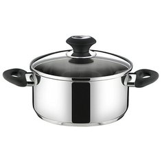 Кастрюля Tescoma Presto 728218, 2 л, стальной/черный