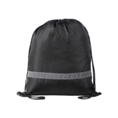 Мешок для сменной обуви, со светоотражающей полосой, черный ЗФТС