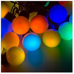 Гирлянда NEON-NIGHT Шарики, 40 LED, 1000 см, 40 ламп, разноцветный/черный провод