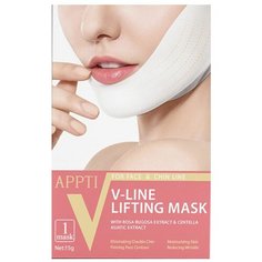 APPTI Патч - маска V-Line для поддержания овала лица / Белая / 1 шт.