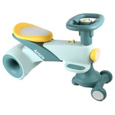 Детская каталка-толокар Arolo Little King 3в1 с безопасными колесами, встроенной музыкой и фонарем, цвет синий