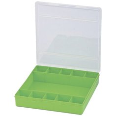Органайзер Сибртех 90731 24.5x25.8x4.5 см зеленый/прозрачный