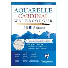 Альбом для акварели Clairefontaine Cardinal 29.7 х 21 см (A4), 300 г/м², 10 л.