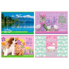 Альбом для рисования 32л., А4, на скрепке BG "Mix. Девочки" BG®