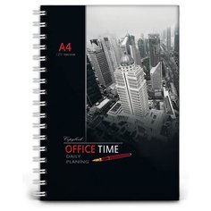 Проф-Пресс Бизнес-тетрадь Небоскребы 120-8105, клетка, 120 л., черный