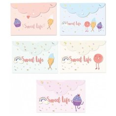 Папка-конверт на кнопке Attache Selection Sweet life, А4, 325*215 мм, 200 мкм, 5 шт (ПК-02)