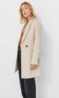Stradivarius Базовое Пальто Цвет Небеленого Полотна Xs