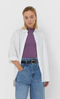 Stradivarius Рубашка В Стиле Бойфренд Белый Xl