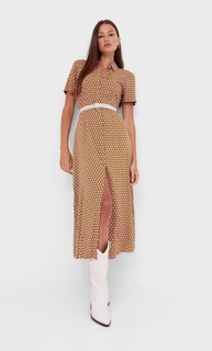Stradivarius Платье-Рубашка С Принтом Ярко-Розовый M