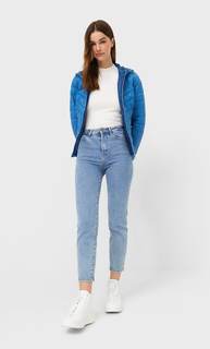 Stradivarius Пуховик С Капюшоном Multicolor Xs