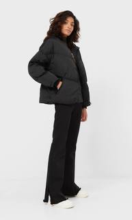 Stradivarius Пуховик Оверсайз Черный Xl