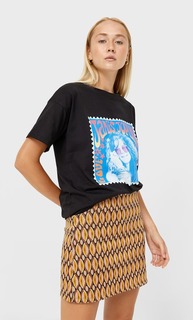 Stradivarius Жаккардовая Мини-Юбка Multicolor M