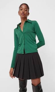 Stradivarius Юбка В Складку Черный L