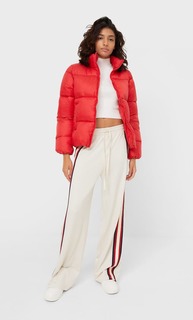 Stradivarius Пуховик Красный Xs