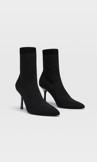 Stradivarius Эластичные Ботильоны На Шпильке Черный 39