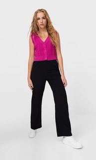 Stradivarius Трикотажный Жилет С Пуговицами Multicolor L