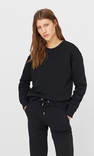 Stradivarius Комплект Из Джоггеров И Толстовки Черный Xs