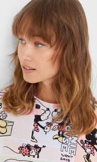 Stradivarius Футболка С Принтом Disney Черный Xl