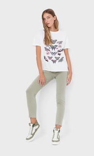 Stradivarius Футболка Botanical Белый Xl