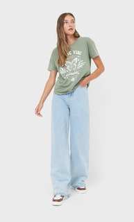 Stradivarius Футболка Botanical Multicolor M
